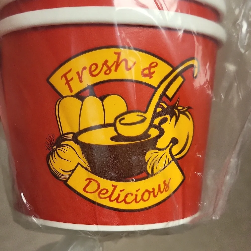 COPY - Fast & delicious new soup cups w/ lids 12 oz lot of 25 new or ice cream
